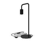 CALEX Lampe de Table U-Line, 53 cm de Hauteur, Noir, culot E27, Sans Ampoule, Style Industriel, câble 1.5m avec interrupteur