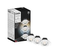 CALEX Lot de 3 Spots Encastrés LED Connectés WiFi, 4,9W 345lm, orientables, Alexa/Google/Siri, Blanc, Blancs 2700-6500K, Dimmable