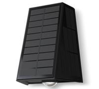 CALEX Matera Applique Murale Solaire, Éclairage Haut et Bas Extérieur, Lampe de Jardin Alimentée par Énergie Solaire, Étanche, Noir