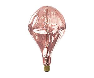 CALEX Organic EVO XXL Lampe LED E27, ampoule à filament 6 W, intensité variable, ampoule décorative en titane, blanc chaud, rose