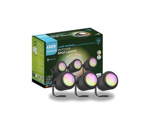 CALEX Outdoor Kit Jardin WiFi, 3 Spots RGB, Blancs CCT ajustables, Alexa/Google/Siri, inclut passerelle Bluetooth Mesh