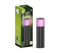 CALEX Outdoor Lampe de Jardin LED WiFi, RGB, Blancs CCT ajustables, Alexa/Google/Siri, Dimmable, Noir, IP54