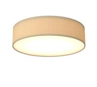 CALEX Plafonnier LED, 40 cm, Abat-jour en Tissu, Taupe, Douille E27, Lumière Blanche Chaude, Variable, Plafonnier Rond Moderne