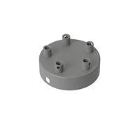 Calex Rosace de plafond en métal à 5 trous - Diamètre : 100 mm - Gris béton