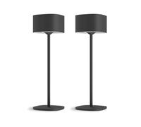 CALEX Serino Lampe de Table Rechargeable, Lot de 2, Lumière Sans Fil, Intérieur & Extérieur, À Piles, Contrôle Tactile, Variable, Noir