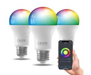 CALEX Smart Ampoule LED A60 E27 RGB CCT WiFi, 806lm, 9,4W, Alexa/Google/Siri, 16M couleurs, blancs 2200-4000K, dimmable, musique, scénarios, minuterie, sans pont, WiFi 2.4GHz (3)