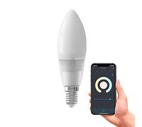 CALEX Smart E14 Lampe, avec application et commande vocale Alexa (4,5 W), ampoule LED WiFi, intensité variable, lampe wifi blanc chaud