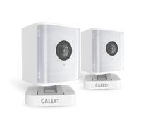 CALEX Smart Security Lot de 2 caméras d'intérieur 2K avec projecteur et détecteur de mouvement Blanc
