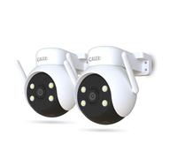 CALEX Smart Security PTZ Lot de 2 caméras extérieures 2K Wi-Fi et audio bidirectionnel Blanc