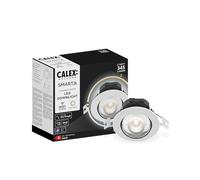 CALEX Spot Encastré LED Connecté WiFi, 4,9W 345lm, orientable, Alexa/Google/Siri, Blanc, Blancs 2700-6500K, Dimmable