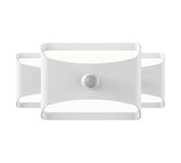 CALEX Spot On Applique Murale Sans Fil - Lot de 3 - Fonctionne sur piles (non fournies) - Installation Facile - Lumière Blanche Chaude - Éclairage d’Escalier avec Détecteur de Mouvement - Blanc