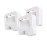 CALEX Spot On - Éclairage Extérieur Sans Fil - Lot de 3 - Applique Murale sur piles, Minuteur et Détecteur de Mouvement - Lumière Blanche Chaude, Installation Facile - Blanc