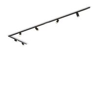 CALEX Spots sur rail 3 m, 6 spots GU10 LED, plafonnier noir mat (ampoules non fournies)