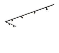 CALEX Tracklight 3M, Éclairage sur Rail, 6 Spots GU10 Smart Inclus, Noir | Système monophasé complet avec grille anti-éblouissement - Spots LED connectés, dimmables et orientables séparément