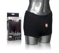 Gode réaliste harnais boxer à coupe courte - Profondeur: 50 mm, Couleur: Noir, Rayon: Couple, Largeur: 1030 mm, Longueur: 2150 mm