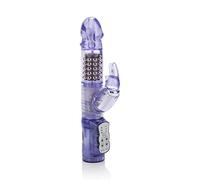 CalExotics Vibrateur Waterproof Jack Lapin 5 Rangées de Perles Flottants Violet