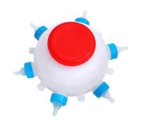 Calf Feeding Bucket | Lamb Milk Feeder | Goat Feeder | 2.5L Farm Feeding Equipment | 6-Pacifier Reusable Nursing Bucket | Convenient Milk F́eeding Bowl for Calves Goats and Puppie