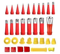 Calfeutrage Buse Applicateur, 32 Pièces Outil de Calfeutrage Universel, Canule Silicone de Calfeutrage Universelle en Acier Inox, Kit D'outils Universel En Intégré,pour Salle de Bains