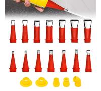 Calfeutrage Buse Applicateur Réutilisable, 2024 Neu Trousse à outils universelle de buse en caoutchouc intégrée, Universel Kit D'outils De Buse En Caoutchouc Avec Base (19PCS(5 accessoires))