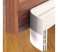 Calfeutrer Bas de Porte, 500 x 5cm Bas de Porte Adhési, Souple Silicone Isolant Phonique Thermique Blanc Bande d'étanchéité Anti Bruit Poussière Stop à l'air Froid Anti Souris Fourmi Cafard Insectes