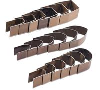 CALFOVERA 1 boîte de 18 emporte Pièces de 18 Styles Différents pour Ceintures en Cuir en Acier Inoxydable avec Poinçons Ronds Pointus et Carrés de Formes Spéciales pour la Découpe D'Angles