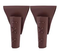 CALFOVERA 2 Fourreau en Cuir Rouge Foncé pour Épée Étui Médiéval en Cuir PU pour Dague Style Renaissance Viking Ajustable pour Ceinture Costume de Cosplay GN/Halloween.