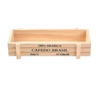 CALFOVERA 2 jardinière Rectangulaire en Bois Naturel pour Plantes Succulentes Rebord de Fenêtre Jardinière Surélevée Pot de Fleurs Cactus Boîte de Rangement pour Légumes Pelouse 21.3 x 7.2 x 4.5cm