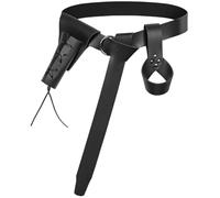 CALFOVERA 4 Ceinture Médiévale en Cuir PU de Chevalier Renaissance Fourreau D'Épée Étui Viking Étui pour Épée Accessoires Renaissance pour Hommes et Femmes Costume d'halloween Cosplay (Noir)