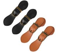 CALFOVERA 4 pièce de 2 Boutons Pression à Coudre en Cuir de Vachette Véritable (2) Couleurs Fermetures à Boucle Accessoires pour Sacs à Main Cabas Portefeuilles Fournitures de Bricolage