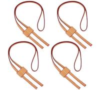 CALFOVERA 4 Sangle de Rechange Amovible en Cuir PU Marron de 91cm pour Sac Seau Sac à Dos Cordon de Serrage pour Franges en Crochet Poches