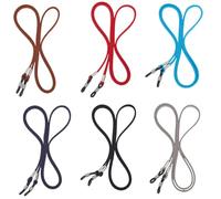CALFOVERA 6 Cordon de Retenue de Lunettes en Cuir 6 Couleurs Universel Réglable en Daim pour Le Cou pour Hommes et Femmes