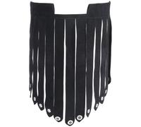 CALFOVERA Armure de Cuisse médiévale en Faux Cuir Jupe à Pompons Rétro en Cuir PU de Chevaliers Mercenaires Armure de Taille Viking Tablier de Gladiateur Romain Costume Punk du Moyen Âge (Noir)