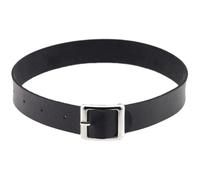 CALFOVERA Collier Rond Rétro Punk en Cuir PU Noir Style Simple Ras du Cou Réglable Large Gothique Style Motard avec Boucle pour Costume d'halloween pour Femme