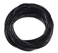 CALFOVERA Cordon Rond en Cuir Véritable de 10 m pour la Fabrication de Bijoux Cordon en Cuir de Vache Noir de 1.5mm Cordon de Dentelle Fil Tressé avec Pochettes Cadeaux en Organza