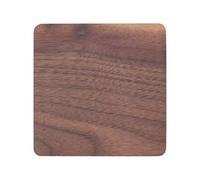CALFOVERA Dessous de Verre Carré en Bois de 8.8cm Chocolat Noyer Plat Protection de Table Porte Tasses Coussin Isolant Thermique Résistant à la Chaleur Soucoupes pour la Maison Ou Le Bureau