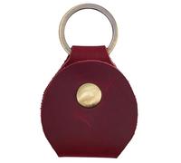 CALFOVERA Étui à Médiators en Cuir Véritable de Cheval Fou Rouge Porte Médiators de Guitare Porte Clés Étui de Rangement Portable en Cuir de Vache Rustique avec Bouton Pression pour Musicien