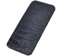 CALFOVERA Étui de Rangement pour Cartes de Visite en Cuir PU Gaufré Crocodile Porte Cartes de Crédit Portable Noir Réutilisable Blocage RFID Protection D'Identité Pochette Portefeuille pour Hommes
