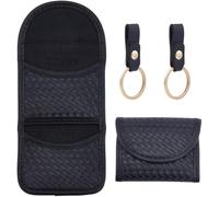 CALFOVERA Pochette Tactique pour Gants avec Porte Clés Intégré Compatible avec Les Ceintures de Service. Étui pour Gants Médicaux Jetables en Cuir PU Pliable et à Double Poche