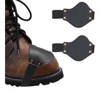 CALFOVERA Protège Sélecteur de Vitesse en Cuir PU Noir Résistant Ajustable pour Moto avec Fermeture à Boucle. Convient aux Hommes et aux Femmes. Longueur : 2 Cm.