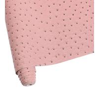 CALFOVERA Rouleau de 1.35 x 0.3 m de Tissu en Similicuir PU Gaufré Imitation Autruche Vinyle Imperméable Texturé Feuille de Cuir Microfibre pour Ameublement Artisanat et Fabrication de Bijoux (Rose)