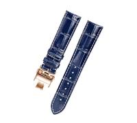 Calfskin Watch Band compatible avec le bracelet de la ceinture de montre L3 Masters Collection de la collection de montre en cuir 19 20 mm (boucle argentée bleue, 21 mm)