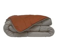 Couette Microfibre 400g/m2 CALGARY - 220 x 240 cm - Gris galet et Marron gimgembre