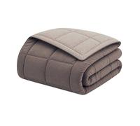 Generique – Couette chaude microfibre CALGARY 400gr/m² Taupe & Lin 240 x 260 cm