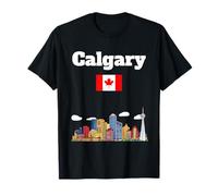 Calgary Souvenir Alberta Province du Drapeau Canadien Voyage au Canada T-Shirt