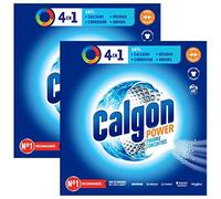 CALGON Lot de 2 Poudres 4en1 Anticalcaire Nettoyant pour Lave-linge - 60 doses - 1,5kg