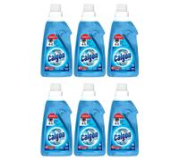CALGON Lot de 6 Gels Power 4en1 Anti Calcaire Lave Linge, Anti-Corrosion, Résidus et Odeurs - 1,5 L