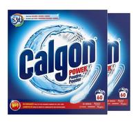 Calgon Poudre Anticalcaire Nettoyant Lave-Linge 3en1, 60 Lavages, Lot de 2