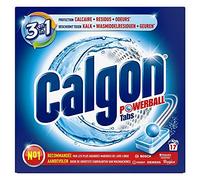 CALGON POWERBALL 17 Tablettes - Élimine les dépôts de calcaire pour un linge plus doux et plus propre - Protection longue durée pour votre lave-linge. - Lot De 3 - Vendu Par Lot