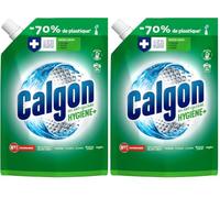 Calgon - Recharge gel hygiène plus - protège des odeurs, du calcaire et des résidus - 1,2L (Lot de 2)