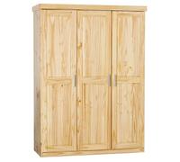 CALI - Armoire 3 Portes Bois Massif Naturel